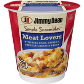 Jimmy Dean Simple Scrambles Meat Lovers with Sausage Cheddar Cheese and Bacon, 5.349 Ounce -- 6 per case.