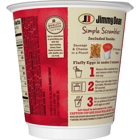 Jimmy Dean Simple Scrambles Sausage, 5.35 Ounce -- 6 per case.