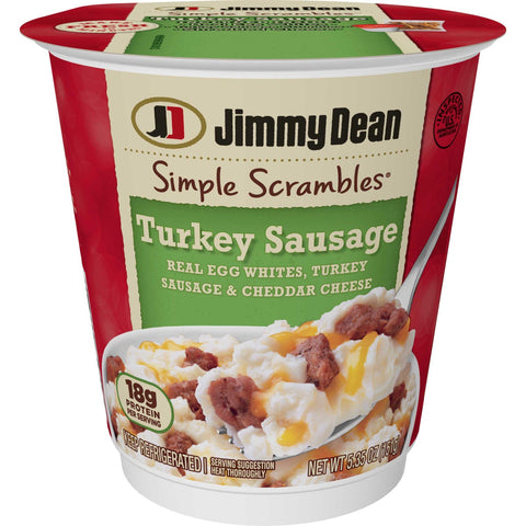 Jimmy Dean Simple Scrambles Turkey Sausage Breakfast, 5.35 Ounce Cup -- 6 per case.