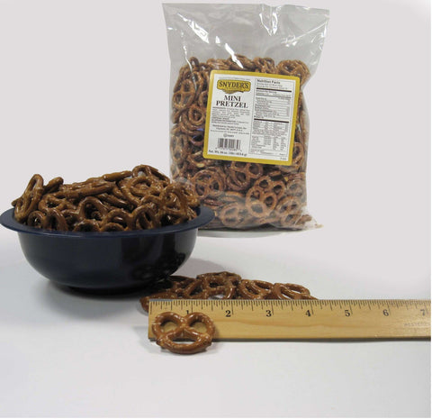 Snyders of Hanover Fat Free Salted Mini Twist Pretzel - Bulk -- 6 per case