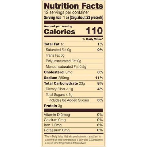 Snyders of Hanover Butter Snap Pretzel, 12 Ounce -- 12 per case.