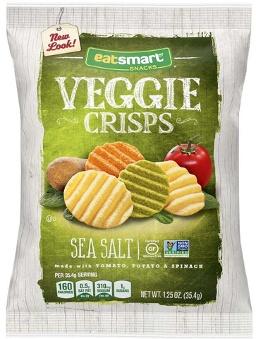 Eatsmart Sea Salt Garden Veggie Crisps, 1.25 Ounce -- 36 per case