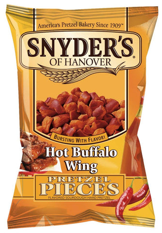 Snyders of Hanover Hot Buffalo Wing Pretzel Pieces, 8 Ounce -- 6 per case.