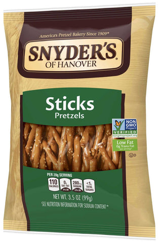 Snyders Of Hanover Pretzel Sticks with Hole, 3.5 Ounce -- 8 per case.