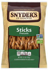 Snyders Of Hanover Pretzel Sticks with Hole, 3.5 Ounce -- 8 per case.