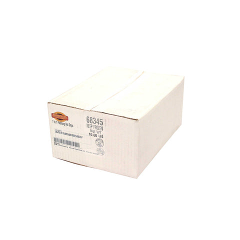 Sheboygan Skinless 7 1 Beef Footlong Frank, 2.5 Pound -- 4 per case.