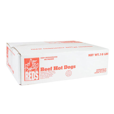 Skylark Big City Reds Skinless Beef Hot Dog, 2.5 Pound -- 4 per case.