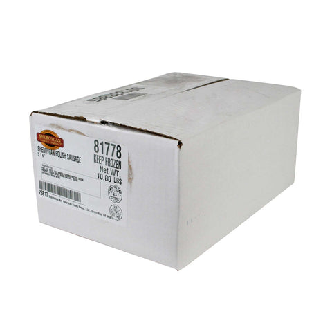 Sheboygan Polish Sausage, 5x1-6 inch, 2.5 Pound -- 4 per case.