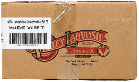 Lahvosh Minis Sea Salt Crackerbread, 12 Ounce -- 6 per case