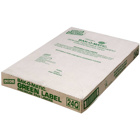 Dixie White Green Label 22 Pound Standard Release Parchment Pan Liner, 24.38 inch x 16.38 inch White -- 1000 per case.