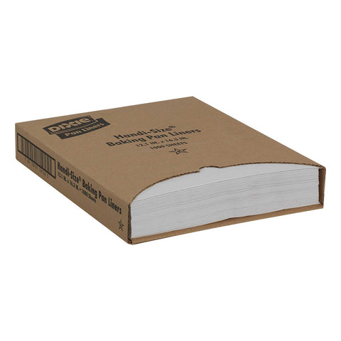 Dixie White Greaseproof Pan Liner Handi Size, 16.3 inch x12.1 inch White -- 1000 per case.