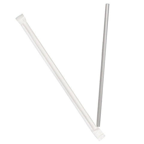 Dixie 7.75 inch Jumbo Straw Wrapped, 12, Translucent -- 12000 per case.
