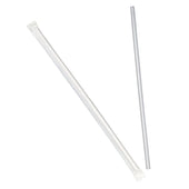 Dixie 8.75 inch Jumbo Straw Wrapped Translucent -- 2000 per case.