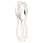 Dixie White Heavyweight Polystyrene Wrapped Cutlery Kit -- 250 per case.