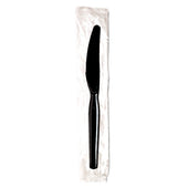 Dixie Individually Wrapped Black Medium Weight Polystyrene Knife -- 1000 per case.