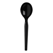 Dixie Individually Wrapped Black Medium Weight Polystyrene Soup Spoon -- 1000 per case.