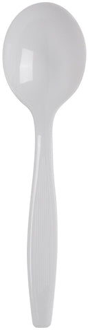 Dixie White Heavy Weight Polystyrene Soup Spoon -- 1000 per case