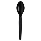 Dixie Individually Wrapped Black Heavyweight Polystyrene Teaspoon -- 1000 per case.