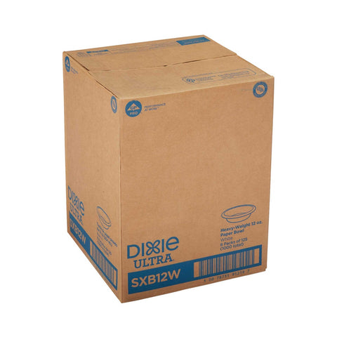 Dixie Ultra White Heavy Weight Paper Bowl, 12 Ounce -- 1000 per case.