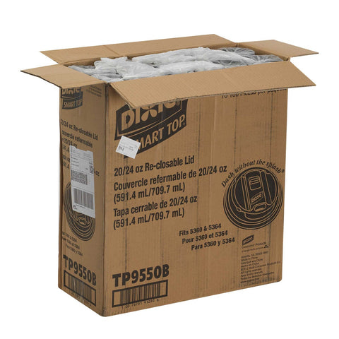Dixie Black Smart Top Reclosable Dome Lid Only -- 1000 per case.