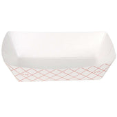 Kant Leek Red Plaid Polycoated Food Tray, 6 Ounce -- 1000 per case.