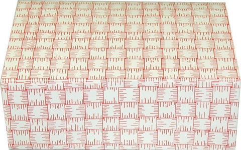 Dixie Red Plaid Medium Automatic Bottom Tuck Top Carryout Carton -- 250 per case.