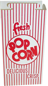 Dixie Red Automatic Bottom Popcorn Box with Hook and Eye Reclose Top, 47 Ounce -- 500 per case.