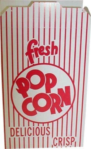 Dixie Red Automatic Bottom Popcorn Box, 2.125 x 5.625 x 8.500 inch -- 500 per case.