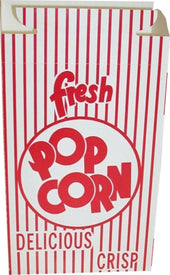 Dixie Red Automatic Bottom Popcorn Boxes with Hook and Eye Reclose Top, 2.5 x 5.75 x 8.5 inch -- 250 per case.