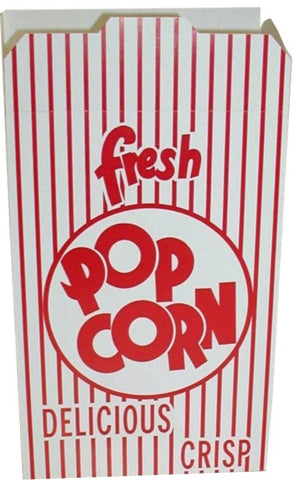Dixie Red Automatic Bottom Popcorn Box, 2.5 x 5.750 x 8.5 inch -- 250 per case.