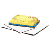 Dixie White Full Sheet Scalloped Corrugated Cake Pad -- 30 per case.