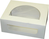 Dixie White Half Dozen Donut Box, 9 x 7 x 3 inch -- 100 per case.