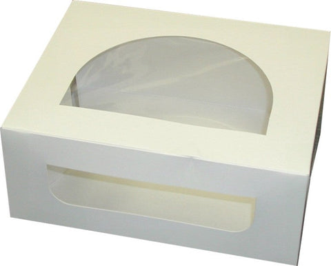Dixie White Half Dozen Donut Box, 9 x 7 x 3 inch -- 100 per case.