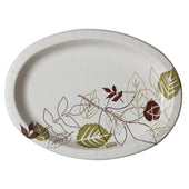 Dixie Ultra Pathways Heavy Weight 6.5 x 9 inch Oval Paper Platter, 125 count per pack -- 8 per case.