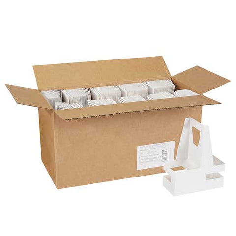 Dixie White Handled 2 Cup Drink Carriers for 24-44 Ounce Cups - 250 count per pack -- 1 pack