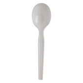 Dixie Individually Wrapped White Medium Weight Polypropylene Soup Spoon -- 1000 per case.