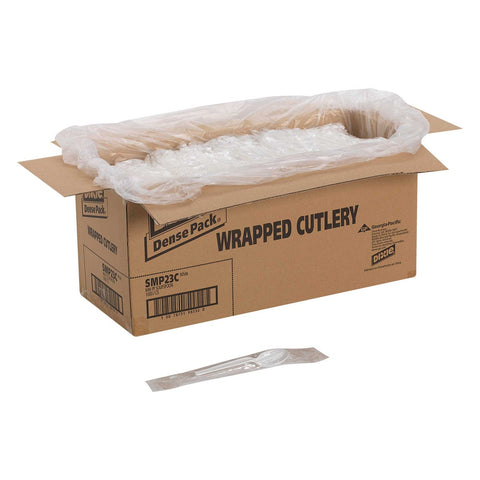 Dixie Individually Wrapped White Medium Weight Polypropylene Soup Spoon -- 1000 per case.