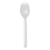 Dixie Medium Weight Polypropylene White Spork, Individually Wrapped White -- 1000 per case.