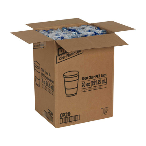 Dixie 20 Ounce Clear PETE Plastic Cup -- 1000 per case.