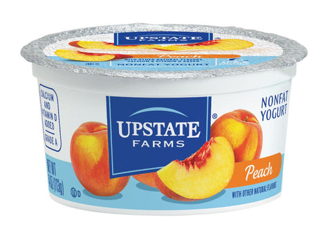 Upstate Niagara Coop Peach Rich and Creamy Yogurt, 4 Ounce -- 48 per case.