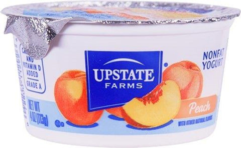Upstate Niagara Coop Peach Rich and Creamy Yogurt, 4 Ounce -- 48 per case.