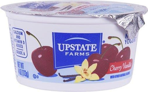Upstate Niagara Coop Cherry Vanilla Rich and Creamy Yogurt, 4 Ounce -- 48 per case.