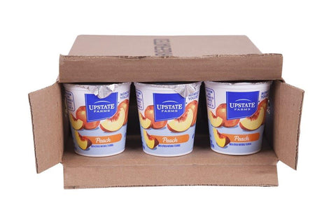 Upstate Niagara Coop Peach Rich and Creamy Yogurt, 8 Ounce -- 12 per case.