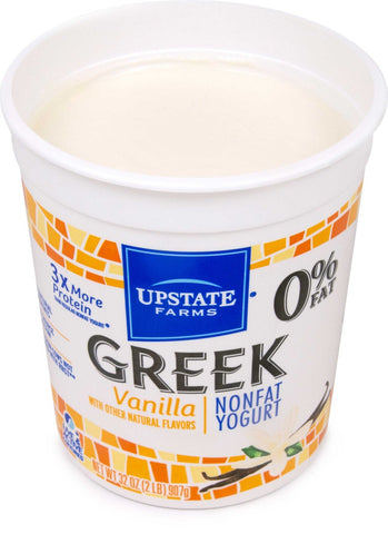 Upstate Farms Greek Nonfat Blended Vanilla Yogurt, 32 Ounce -- 6 per case.