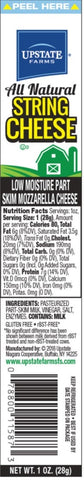 Upstate Farms Low Moisture Part Skim String Cheese, 1 Ounce -- 48 per case.