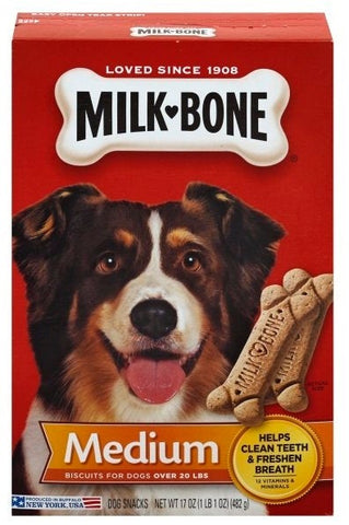 Milk Bone Medium Original Biscuit for Dog, 17 Ounce -- 12 per case.