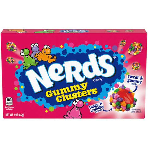 Nerds Gummy Clusters Candy - Theater Box, 3 Ounce -- 12 per case