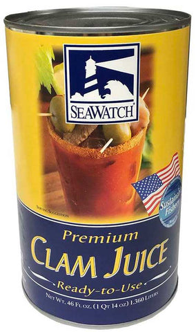 Sea Watch Premium Clam Juice, 46 Ounce Can -- 12 per case