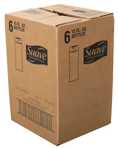 Suave Tropical Coconut Shampoo, 15 Fluid Ounce -- 6 per case