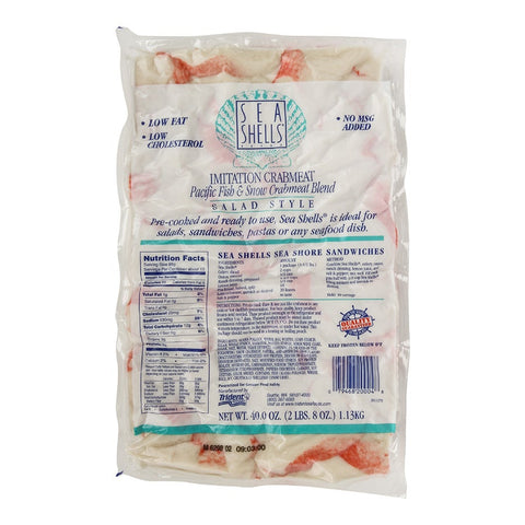 Trident Seafoods Sea Shells Imitation Crab Salad Chunk and Flake, 2.5 Pound -- 4 per case
